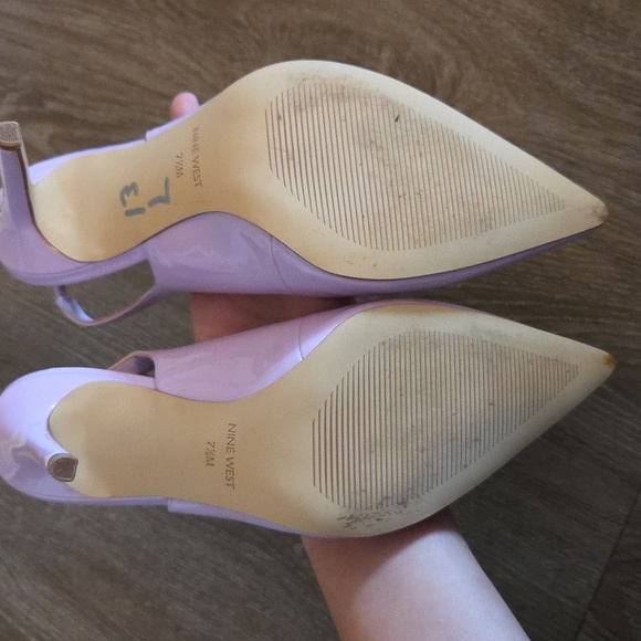 Nine West Women's Lavender Slingback Heels - Picture 3 of 5
